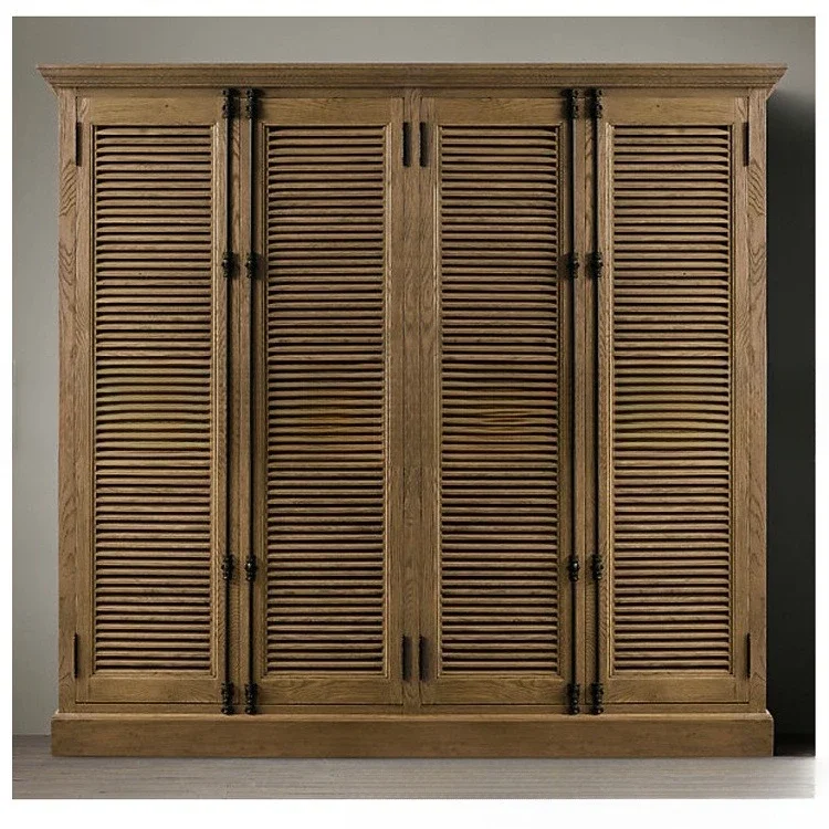 الخشب الصلب الأمريكي، خزانة ملابس بباب مصراع غرفة النوم، سجل قديم، خزانة ملابس بباب مزدوج #2