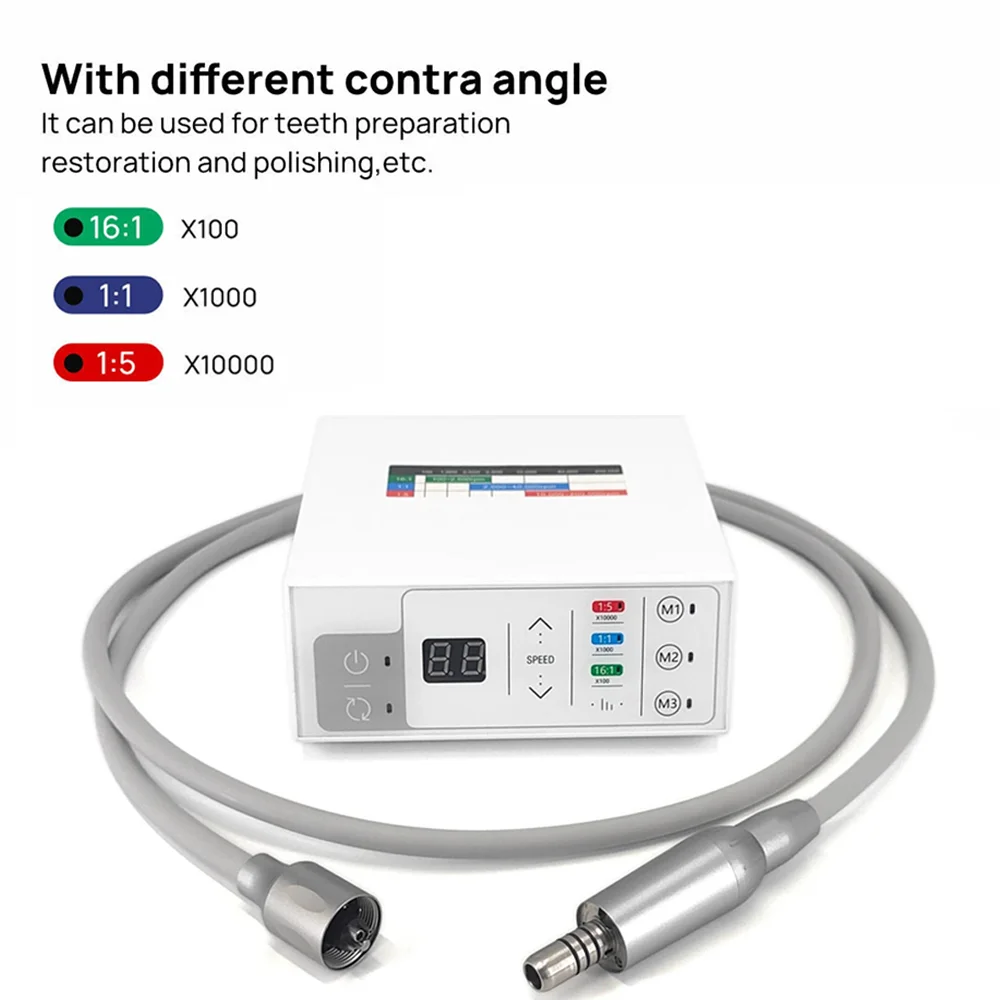 Dentals Electric Micromotor Smart Touch Screen with E-Type Motor Fit 1:1/1:5/16:1 Contra Angle Dentals Handpieces Motor Machine