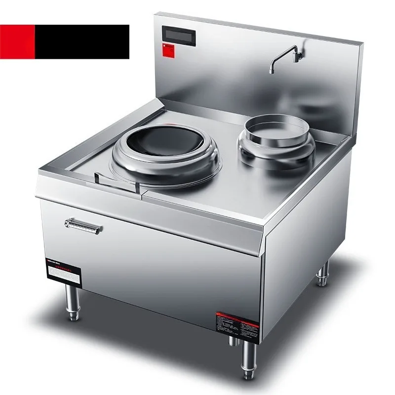 Commercial induction cooker hot pot stove electric stir-fry stove double head large stir-fry stove