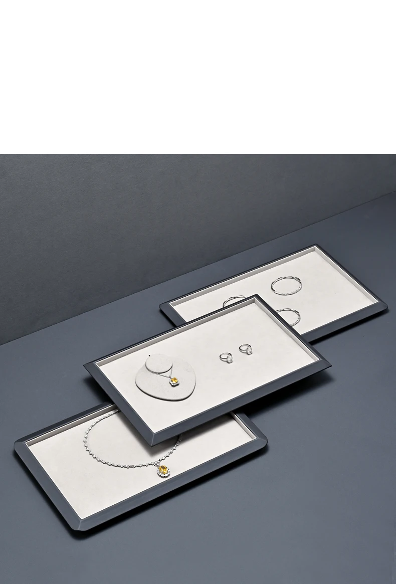 Oirlv Leder-Schmuckablage Luxus-Schmuckorganizer für Ringe, Ohrringe, Halsketten, Armbänder, Anhänger, Uhren – Exklusiv für Juweliergeschäfte – Detail 10