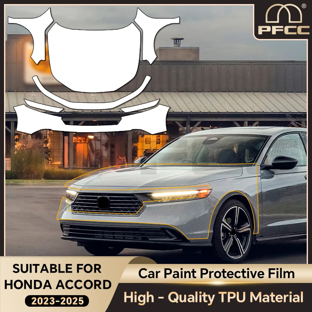 

For Honda Accord 2023 2024 2025 TPU Paint Protection Film Clear Bra Pre-cut PPF Car Body Anti-Scratch Resistant Self-adhesive