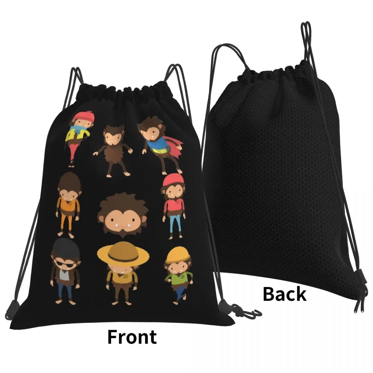 Sneaky Sasquatch Poster Backpacks Multi-function Portable Drawstring Bags Sports Bag Book Bags For Travel School