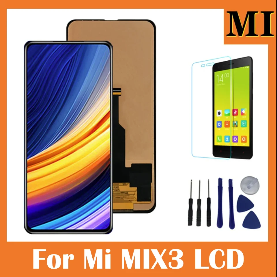 tested  Amoled  TFT For Xiaomi MIX 3 Display Touch Screen Digitizer Assembly With Frame For Mi Mix3 Mix 3 LCD Screen Replacement