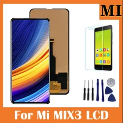 Amoled lcd touch screen para xiaomi mix 3, digitalizador assembly com moldura, 100% teste