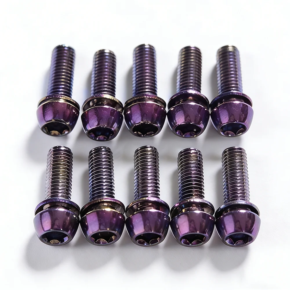 1/3PCS M5x20mm M6x20mm Hex Socket Cap Head Screws Purple Carbon Steel Bolts with Washers for Furniture Motorcycle Repair