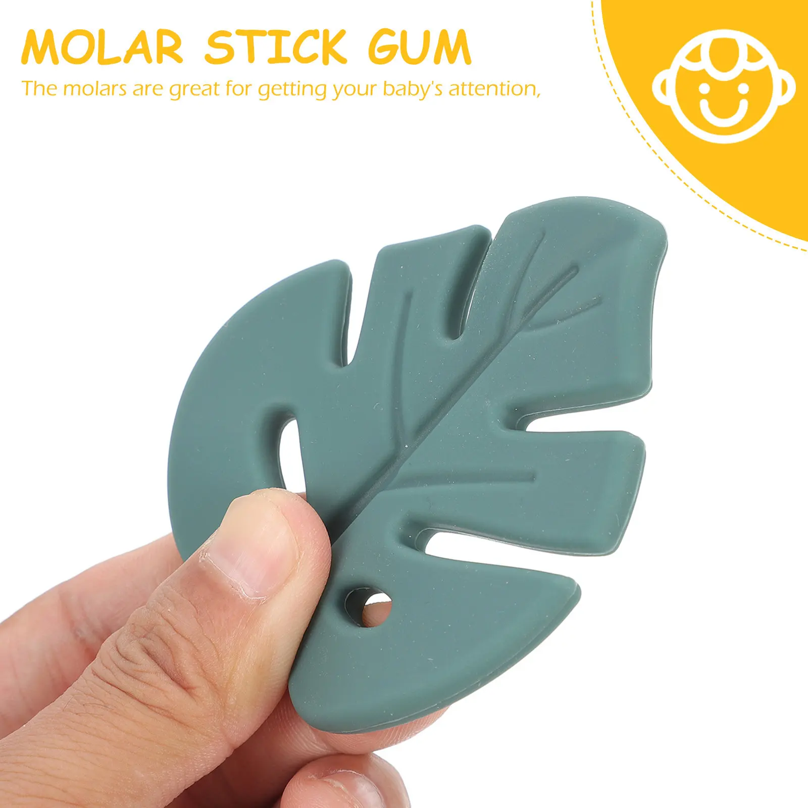 

Silicone Infant Teether Baby Chewing Educational Molar Teether Hand Chew Coordination Soothing Teething Relief Infant Chewing