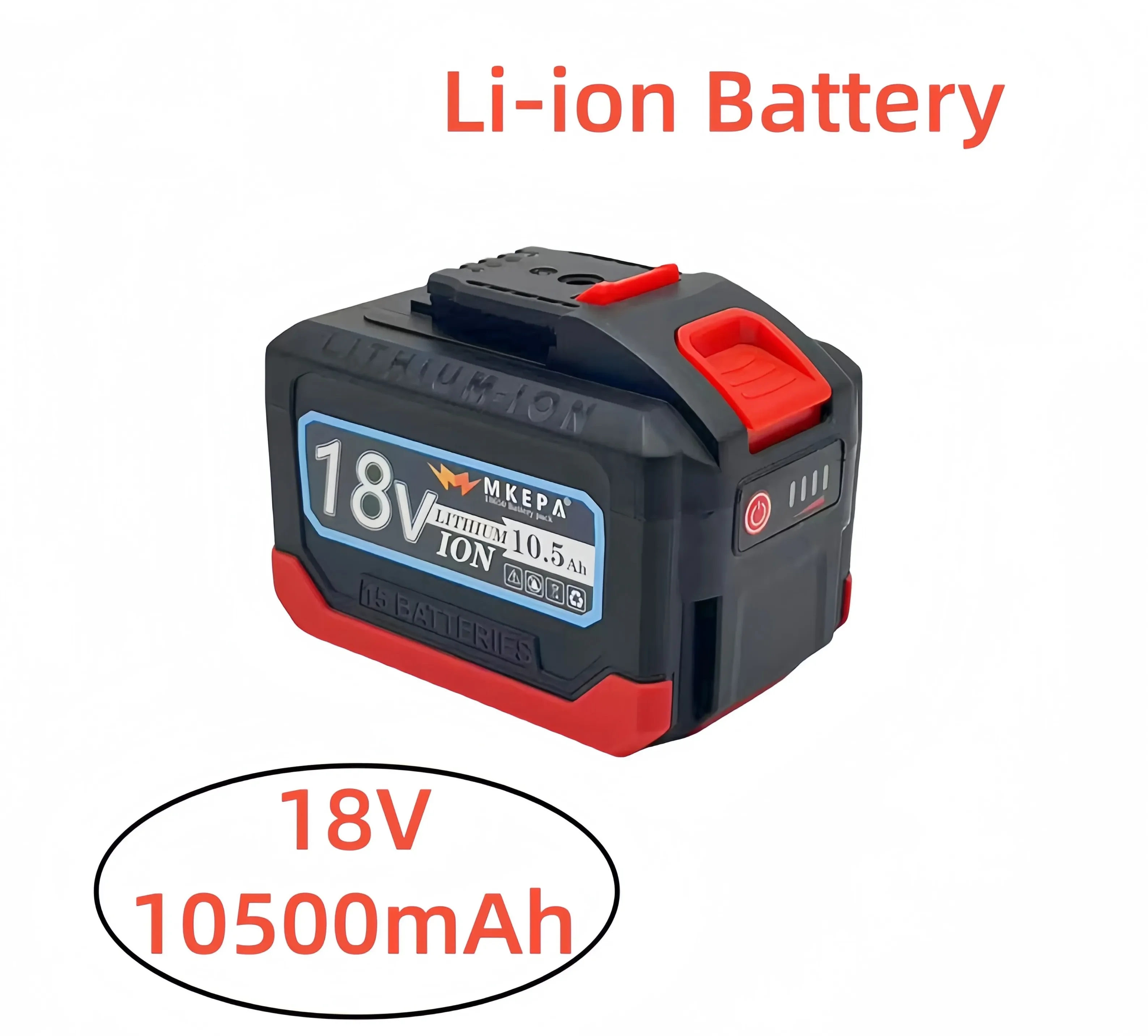 Original 18V 10.5AH 5S3P Lithium Battery with BMS. Ideal for 21V electric drills, offers fast charging and reliable performance.
