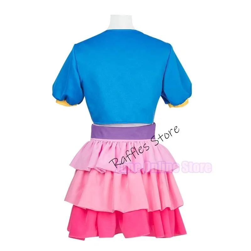 Disfraz de Cosplay humano My Girls Women Little Pony Pinkie Pie, disfraz de Carnaval de Halloween rosa para mujer, talla personalizada para niños