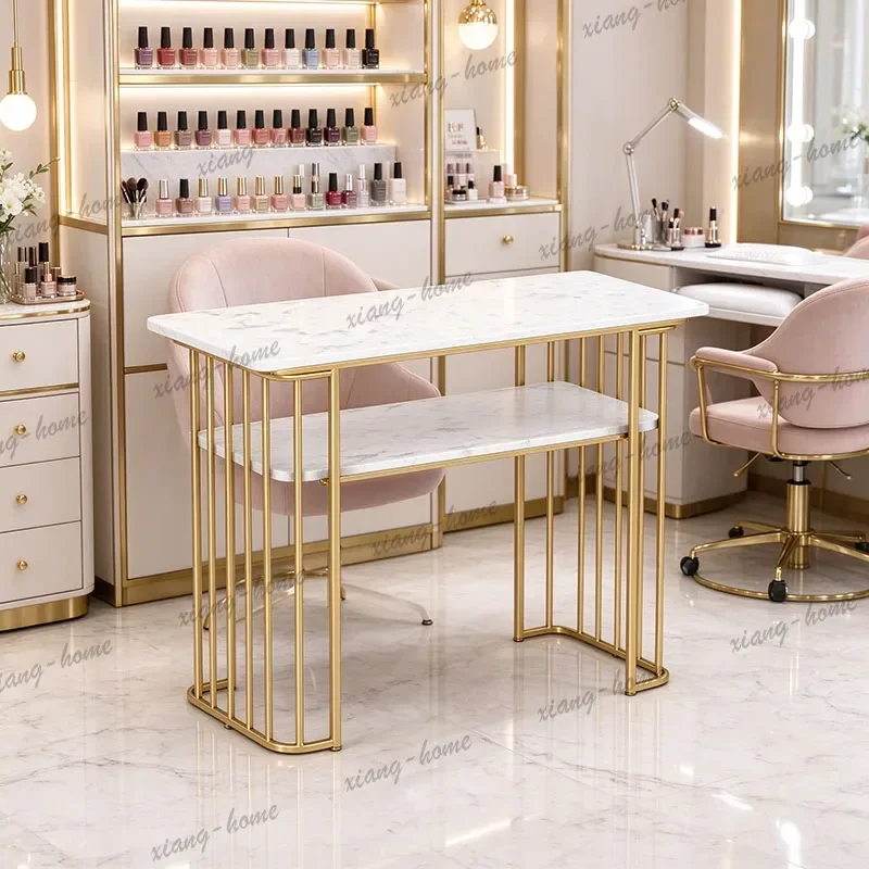 Factory Direct Storage Minimalist Manicure Table Elegant Modern Slim Design Manicure Table Vintage Italian Tabela De Unhas Manic