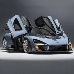 McLaren Senna-coche deportivo de aleación, vehículo de juguete de Metal fundido a presión, modelo de coche extraíble, simulación de colección de sonido y luz, 1:32