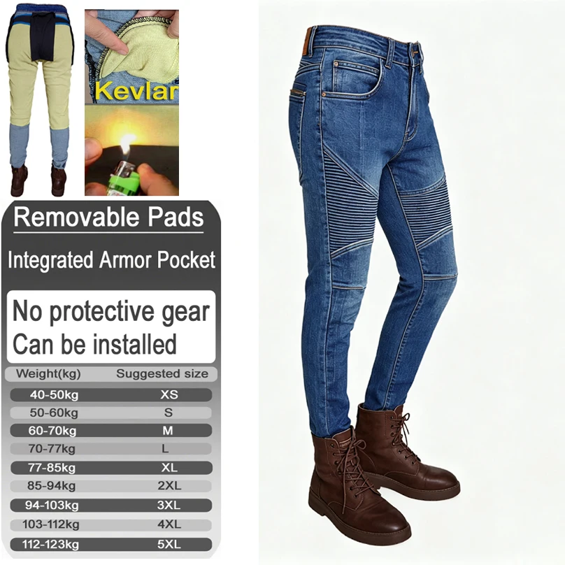 women's blue Kevlar motorcycle jeans aramid fiber riding pants for touring and motocross with armor pockets armor not included