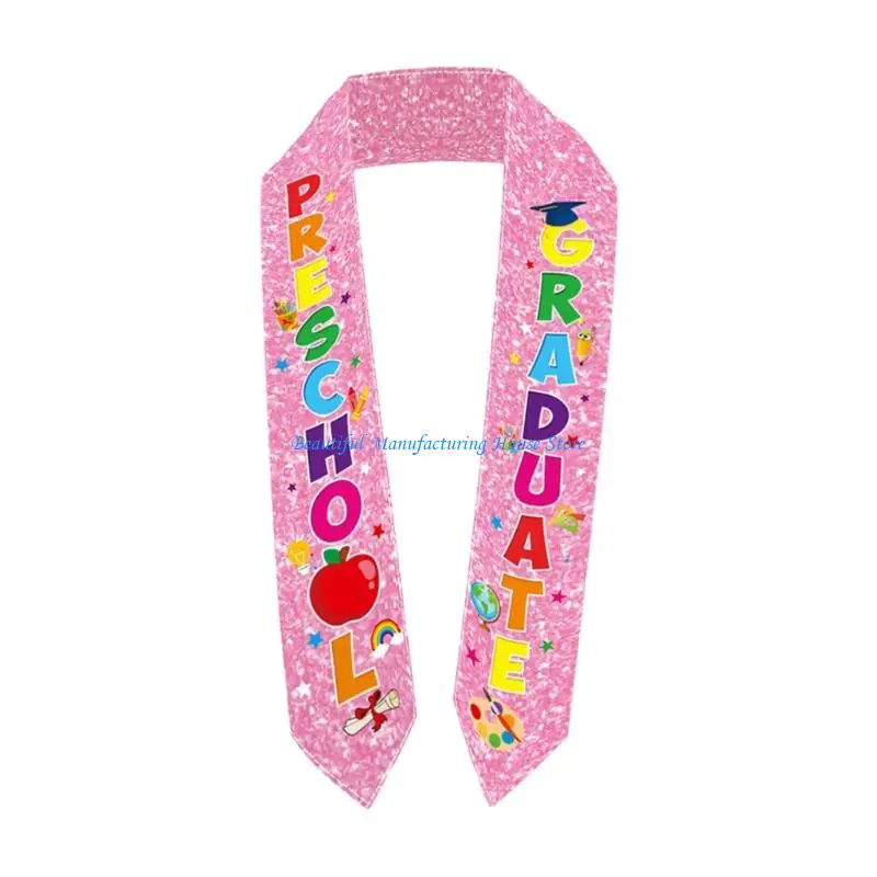 E56A Elegant Graduation Stole Graduation Sash For Kids With Preschool Graduate Text 3