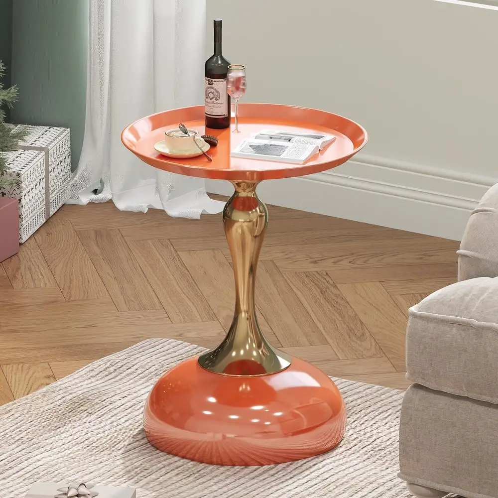 

Hourglass Side Table Contemporary Design for Living Rooms, Cafes, Dining Areas, Bedrooms, and Outdoor Spaces Perfect Accent Pie