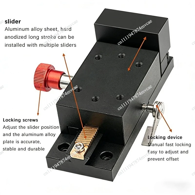 Manual X-axis Displacement Platform Precision Fine-Tuning 40 Stroke Slider Gear Rack And Rack Small Dovetail Slot Slide Platform