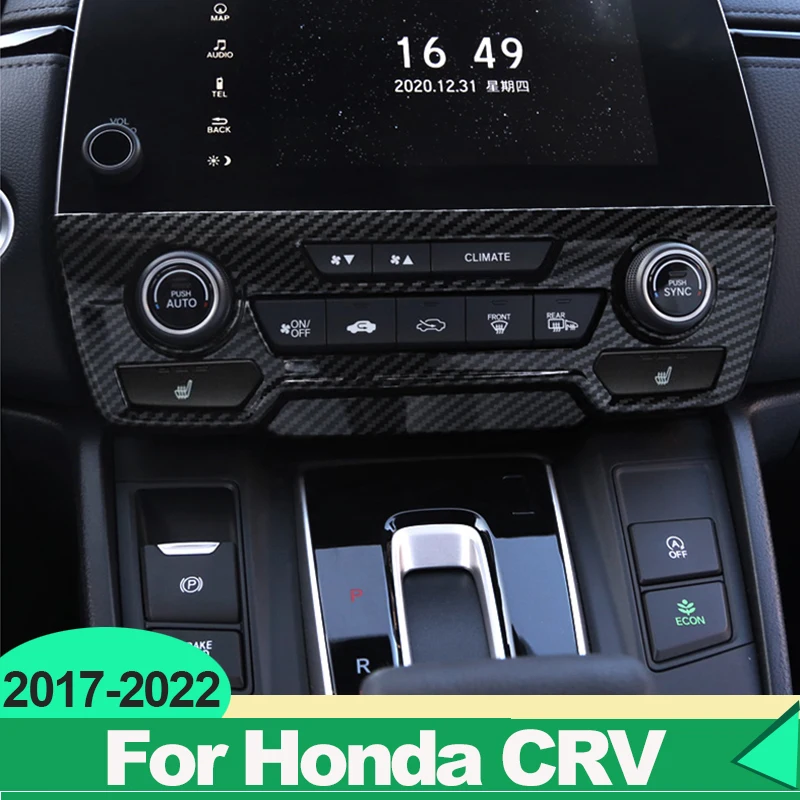 For Honda CRV CR-V 5th 2017 2018 2019 2020 2021 2022 ABS Car Air Conditioning Control Knob Panel Trim Cover Interior Accessories