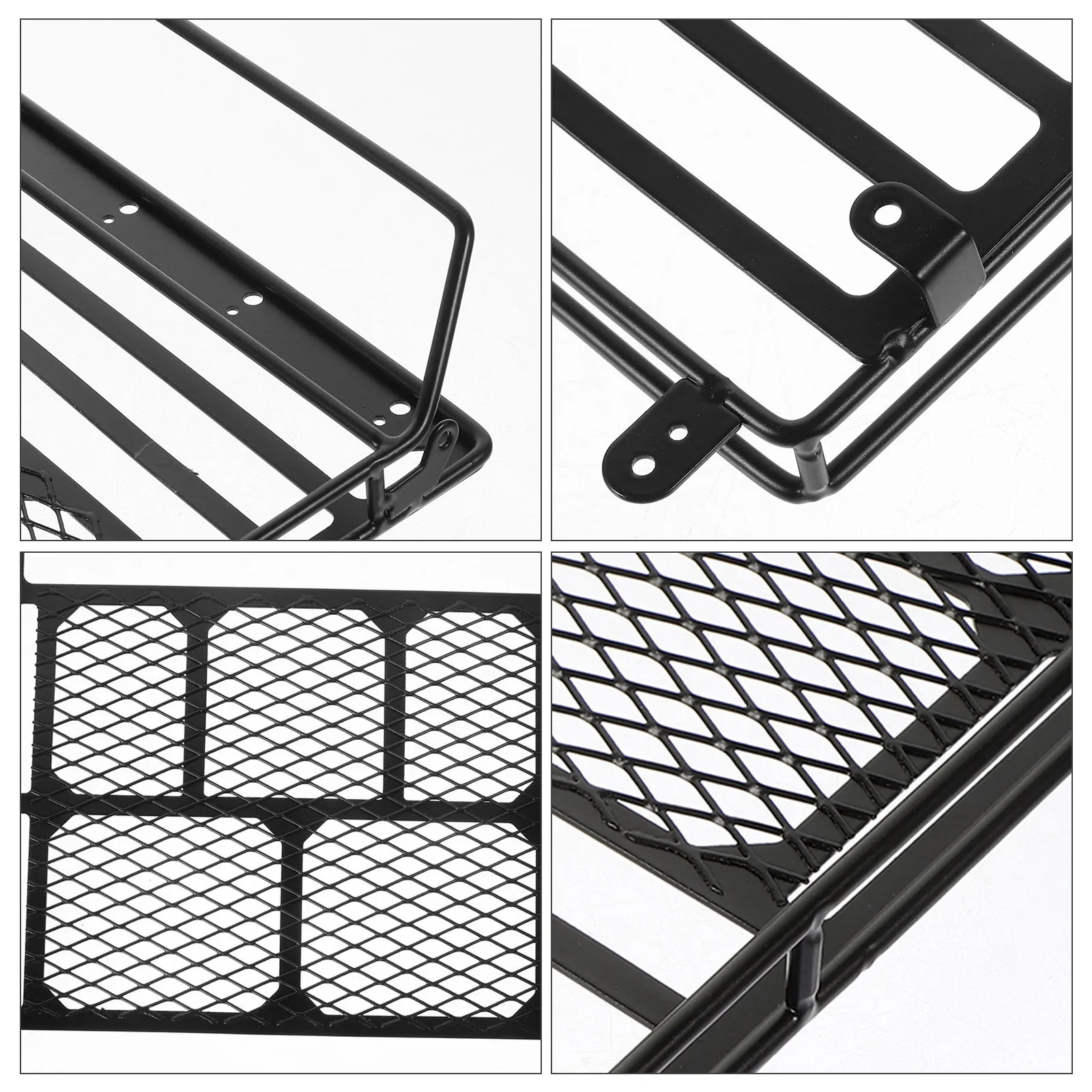

Universal Fit 1:10 Rc Crawler Roof Storage Bracket Rugged Car Luggage Rack for Outdoor Adventure Simulation Accessories Black