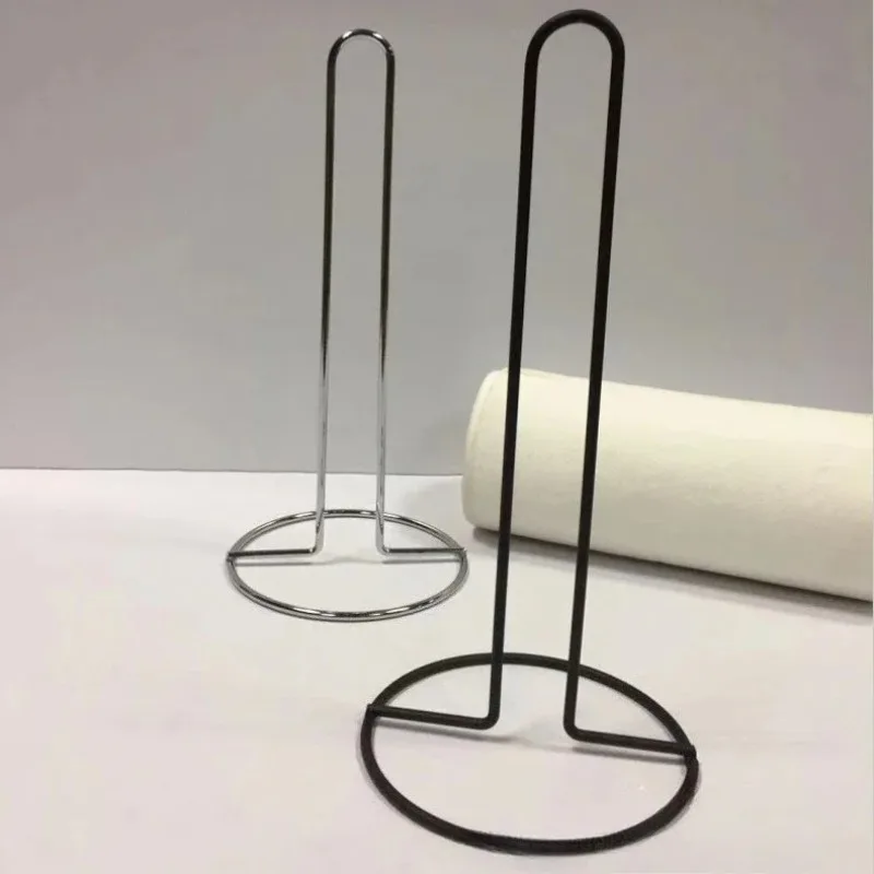 Bathroom accessories Vertical Wrought Iron Tissue Holder Creative Dining Table Storage Desktop Kitchen Roll Paper Holder