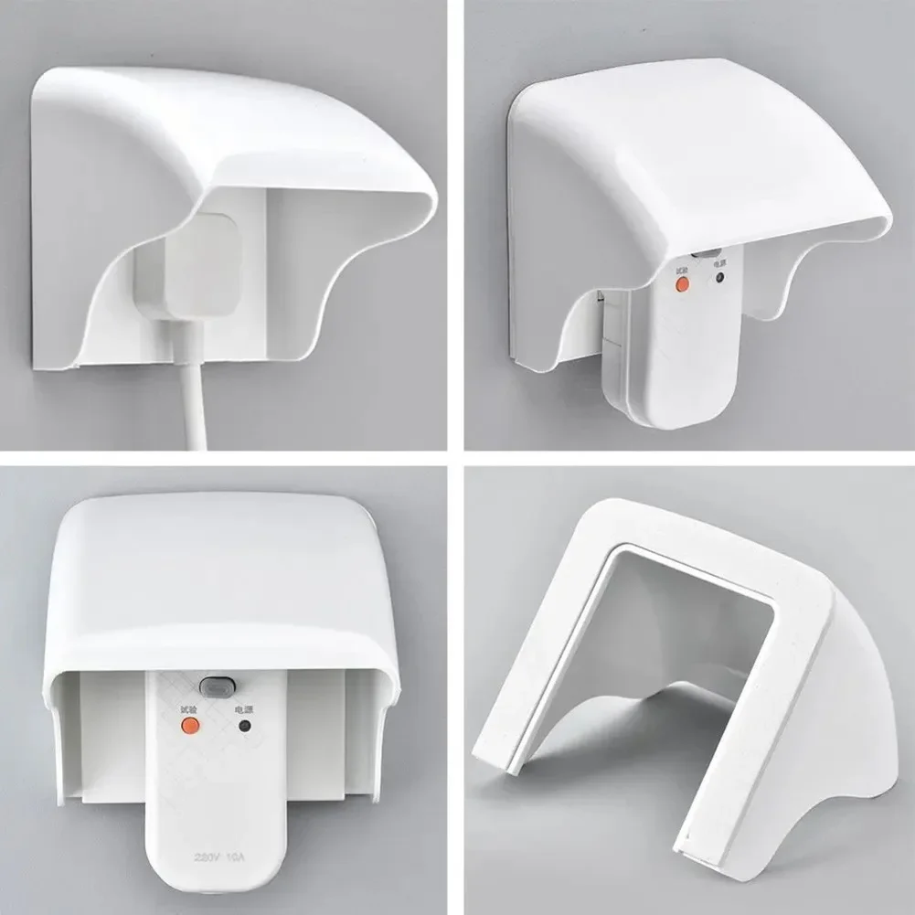 Waterproof Outdoor Outlet Cover Gray PP Dustproof UV Resistant Socket Protector For Patios Decks Gardens 2.6x3.2in Size