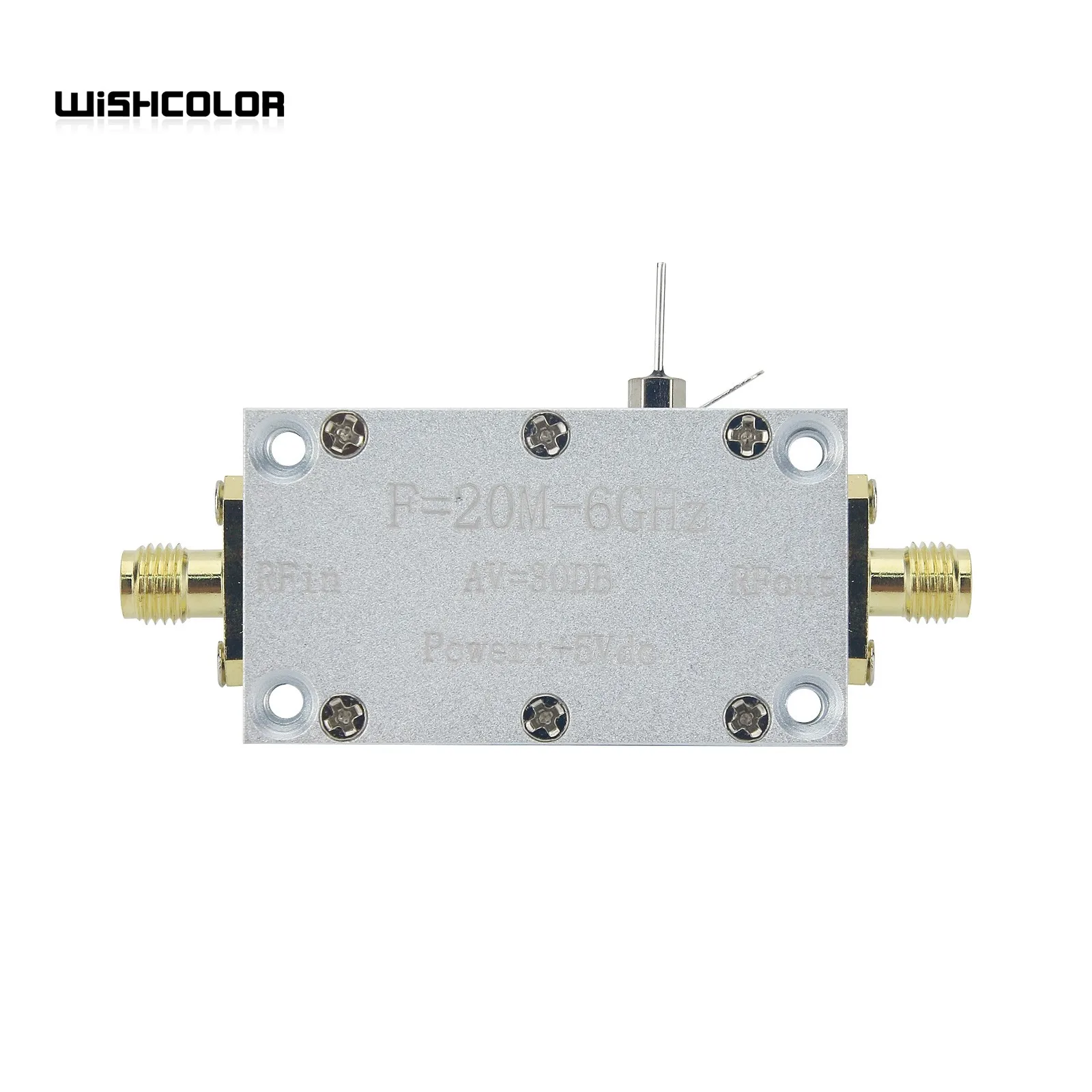 

Wishcolor 20MHz-6GHz LNA 30DB V1 High Gain Wideband RF Low Noise Amplifier for Radio Receivers Communication