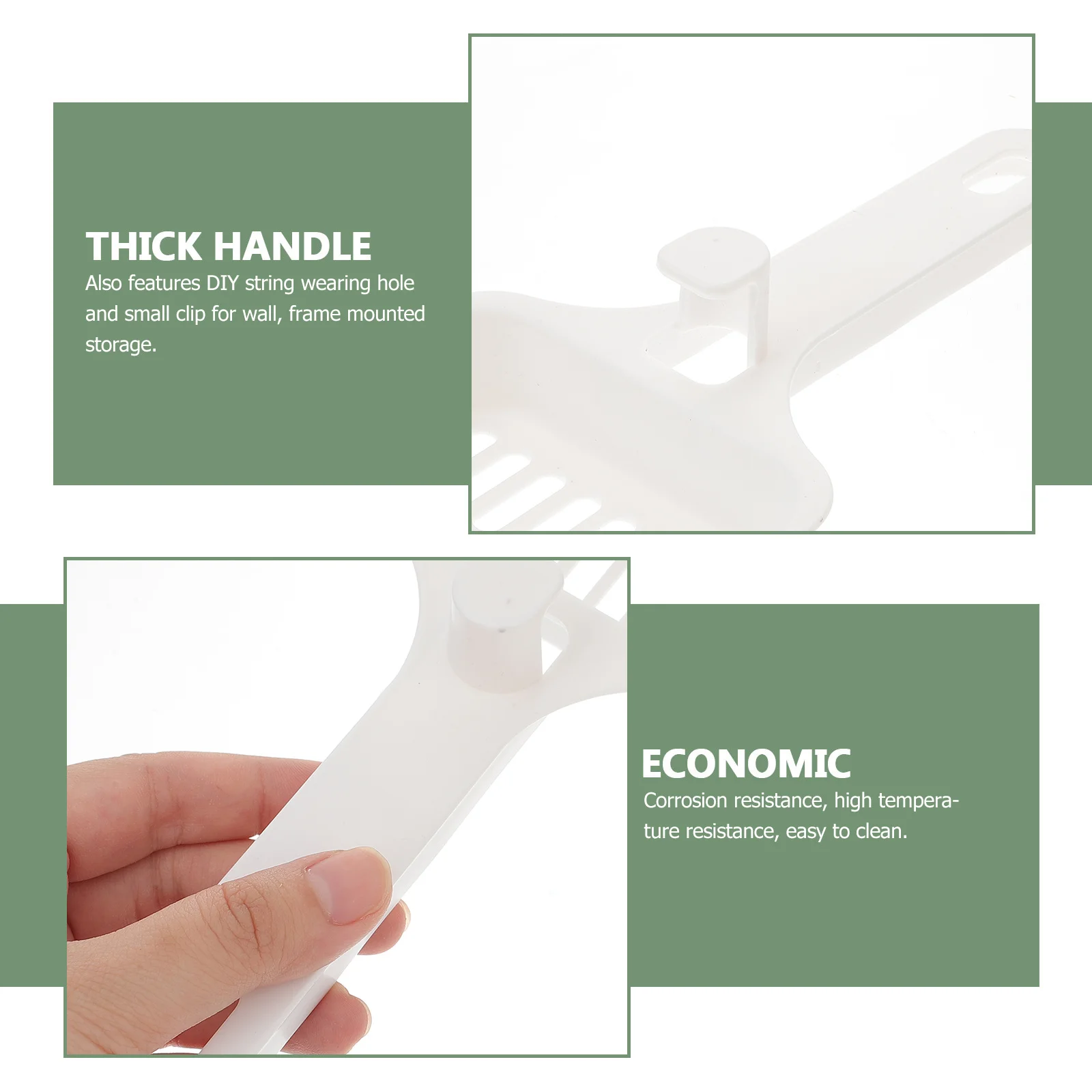 

Pet Litter Scooper Long Handle Cat Litter Shovel Corrosion Resistant DIY Storage Hole Easy Clean White Supplies