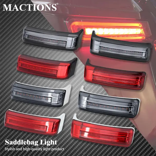 Motocykl LED sakwa Run hamulec włączony kierunkowskaz lampa dla Harley Touring Road Street Electra Glide Ultra Limited FLH 2014-22