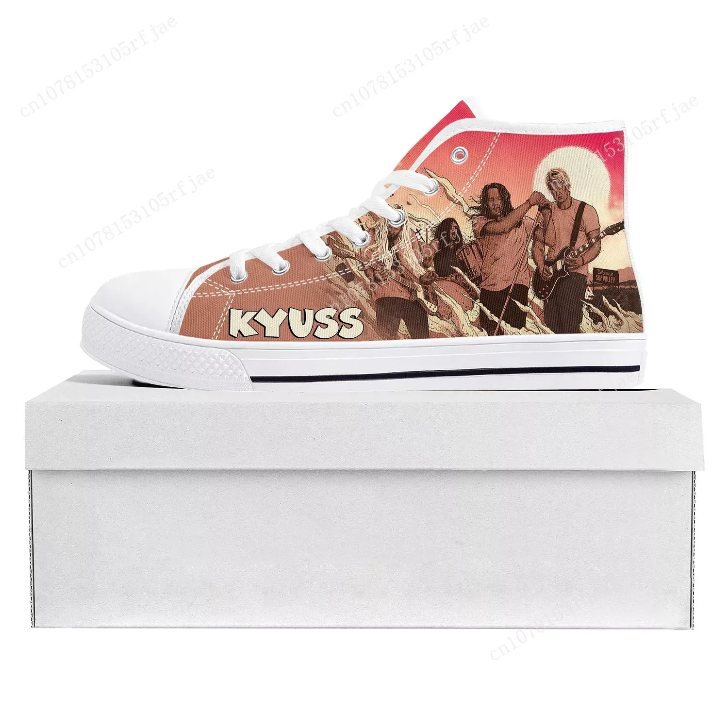 

Kyuss Metal Rock Band High Top High Quality Sneakers Mens Womens Teenager Canvas Sneaker Casual Couple Shoes Custom Shoe White