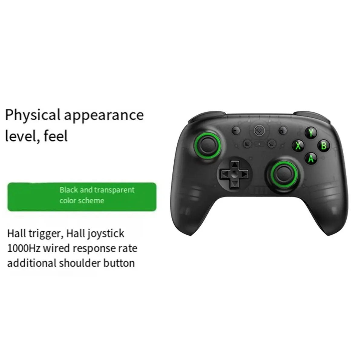 A86G NEW Wireless Gaming Controller Bluetooth Hall Gamepad Joystick for PC 10/11 PA6 Self-Lubricating 1000Hz