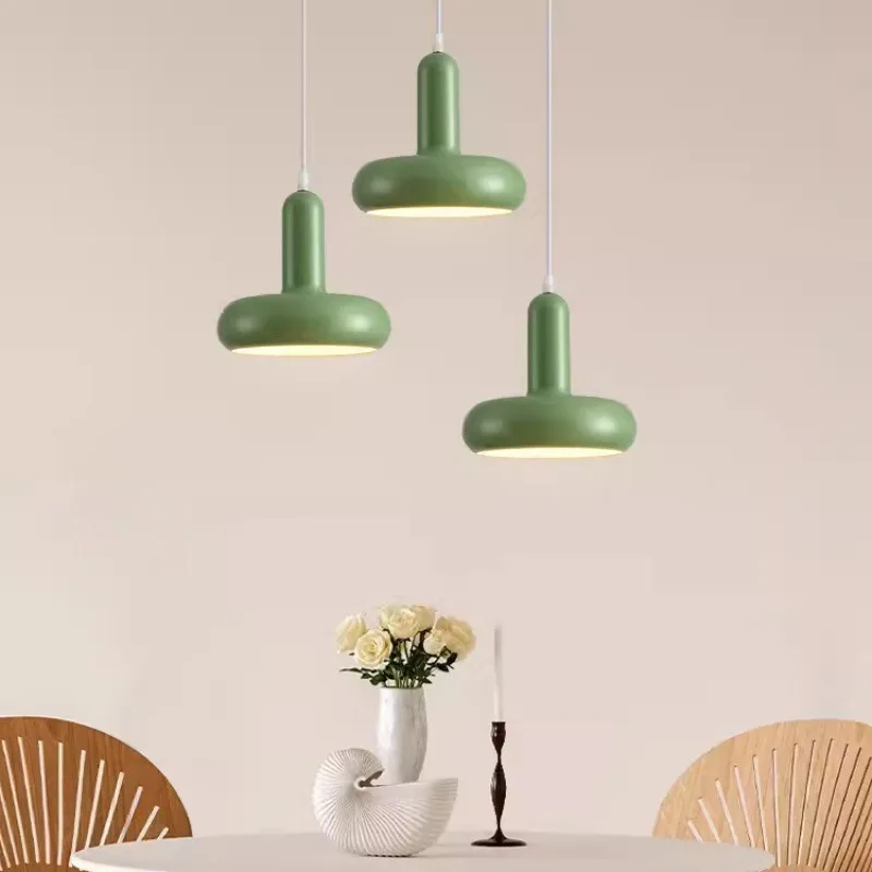 

Modern Cream Nordic Macaron Bedside Suspension Lamp with Danish Designer Creative Hanging Light for Bedroom Dining Table