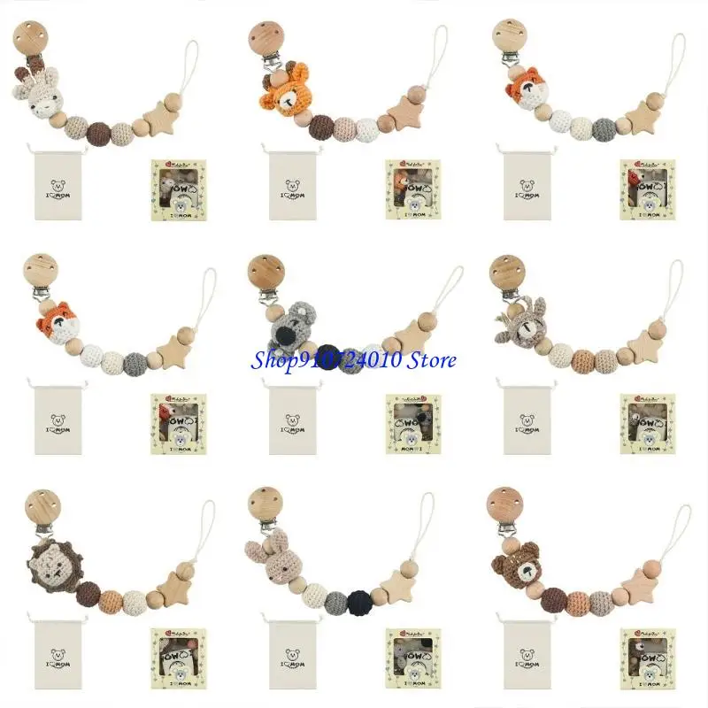 

77HD 16cm Baby Pacifier Clip Chain Newborns Teether Strap Soothing Toy Dummy Pacifier Clip Lanyard Belt for Infants