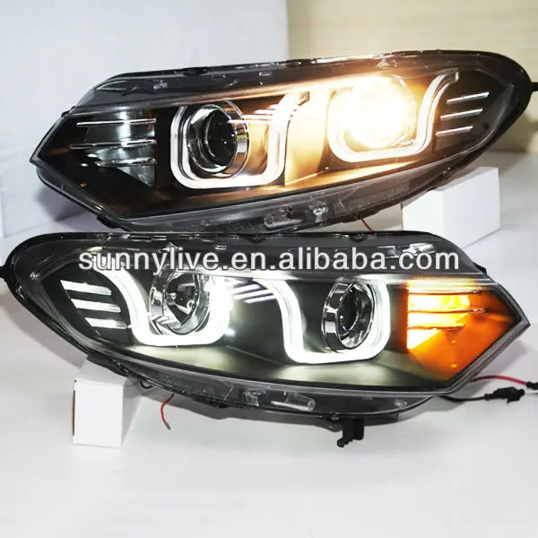 

2013-2014 Year for FORD ForEco-Sport LED U Style Angel Eyes Head Lamps LD