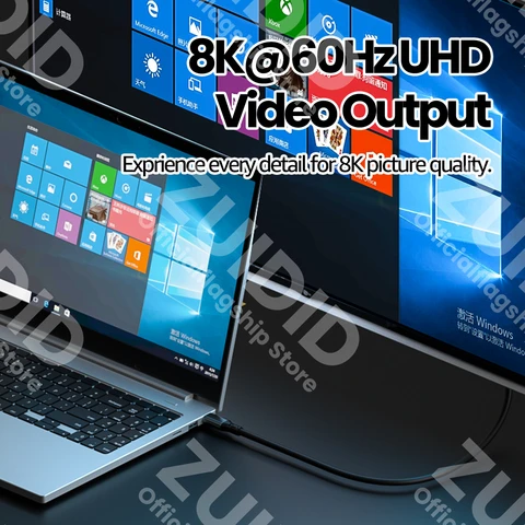 Кабель PD100W USB-C 3.2 ThunderBolt 3 8K 60 Гц для MacBook и iPhone 15 Pro Max — фото устройства