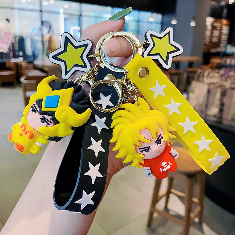 Cartoon Anime Saint Seiya Pendant Keychain Car Key Chain Key Ring Keyring Phone Bag Ornament Fashion Jewelry Kids Gifts