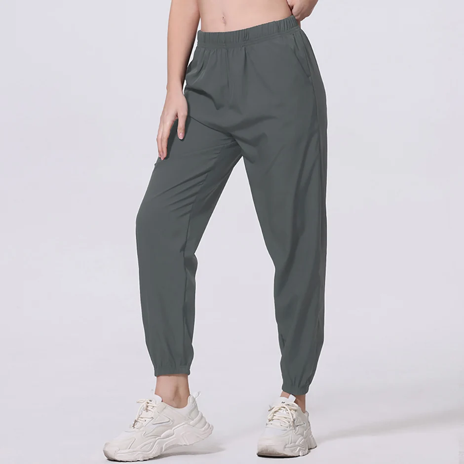 Damen Lange Hosen mit Beinbündchen Frühling und Sommer Knöchellange Hosen Einfarbig Casual Täglich Sport Bequem und Modisch – Detail 4