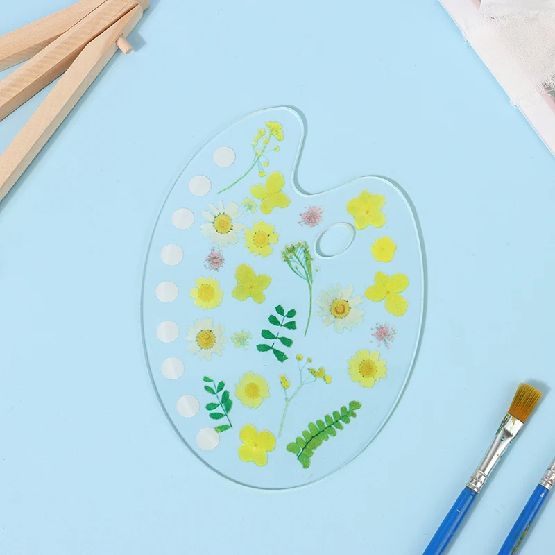 

Acylic Painting Palettes Artists Colorful Botanical Paint Tray Pad Holder For Mixing Colors Oil Watercolor Art Tools