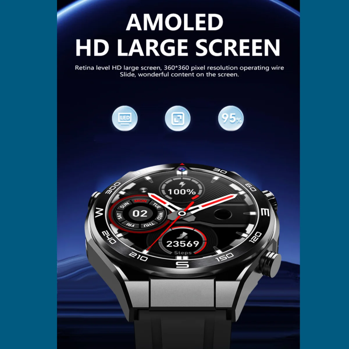 New Round 4G Smartwatch AMOLED Screen NFC Video Call Dual Camera Download Apps WIFI Sim Card Watches B8 Smart Watch With Android