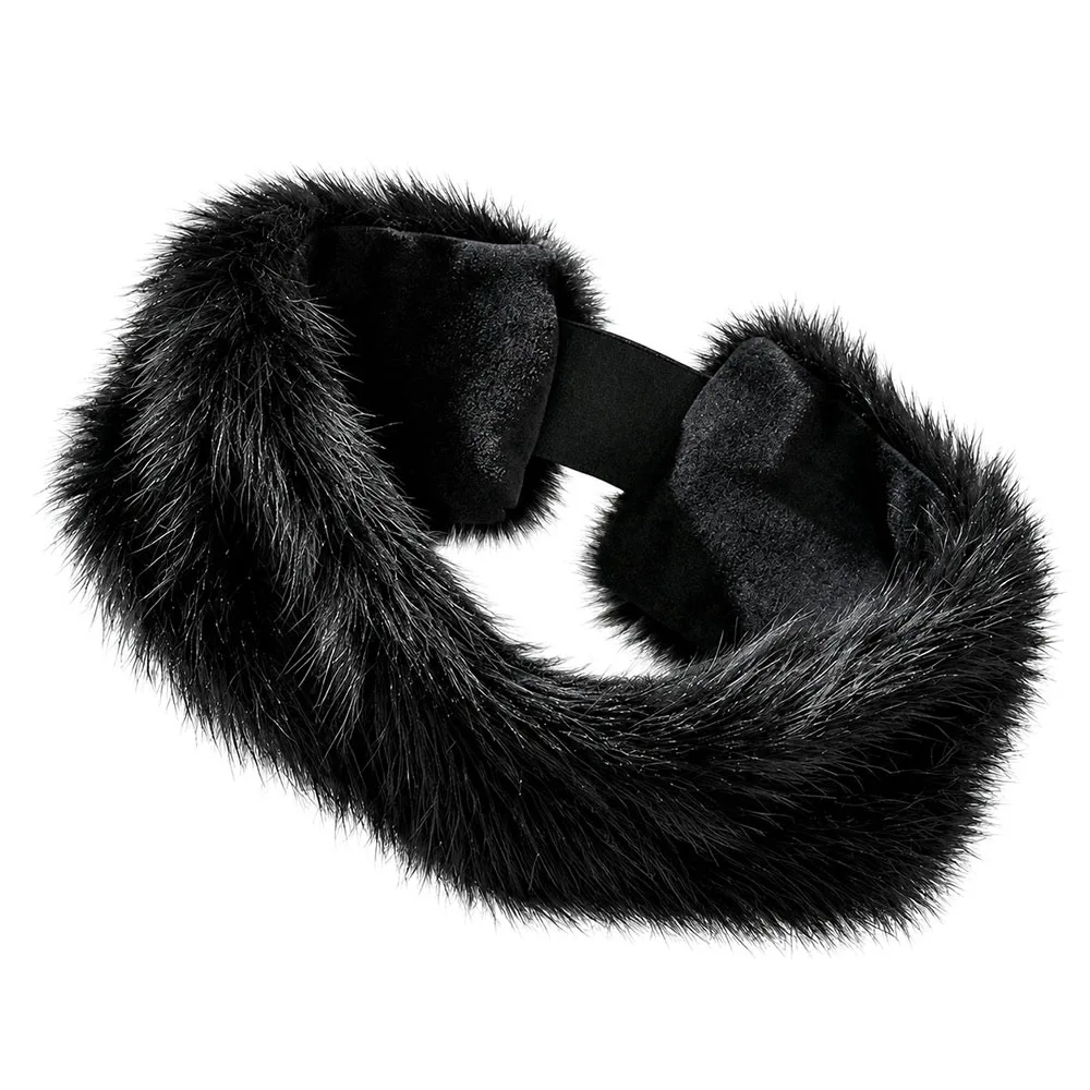 Gifts Fluffy Faux Rabbit Fur Faux Fur Headband Elastic Wide Brim Headwrap Warm Soft Headband Hair Band