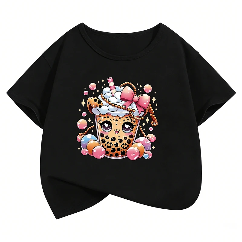 

Cute Graphic Kids Tshirts Summer Short Sleeve Tees Cartoon Animal Boys Girls Clothes Kawaii Tops Y2K Children T-shirt