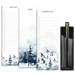 50 Sheet Landscape Series Magnetic Fridge Memo Pad Non-sticky To Do List Planner Shopping List Message Paper Non-sticky Note