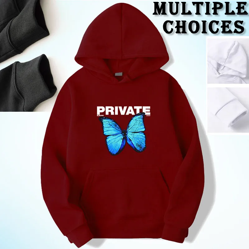 New Dark Gothic Couple Hip Hop Harajuku Hoodie Couple Private Butterfly Hoodie Casual Hoodie Men's and Women's Hoodie