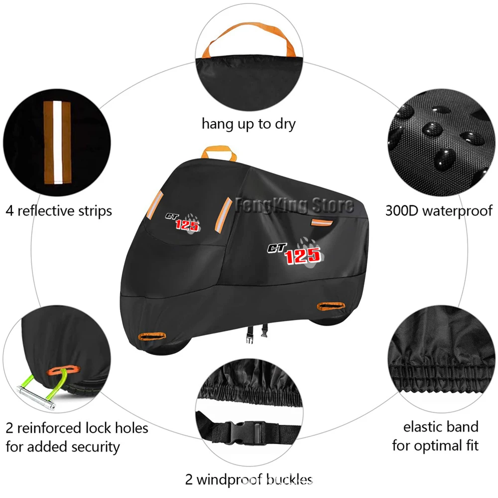 For Honda Hunter Cub CT125 CT 125 ct125 Motorcycle Cover UV Protection Dustproof Snowproof Motorcycle Waterproof Cover