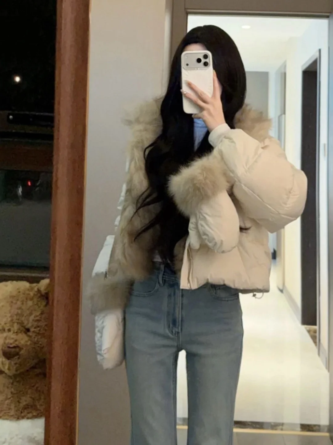 

Korean Sle Loose ort Cotton Jaet Cute Unique Winter Outerwear Comfortable Cotton Material Faionable Trendy Design