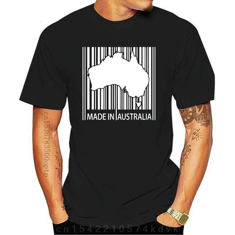 Made In Australia Barcode Aussie Map Straya Day Oz Pride Sport Supporter T-Shirt