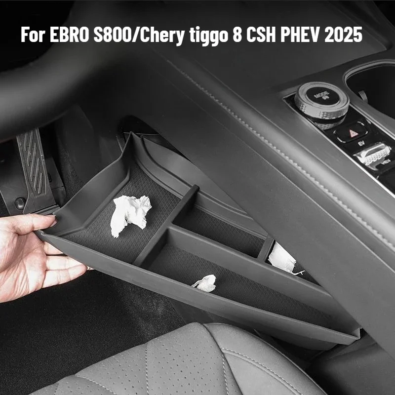 For EBRO S800 PHEV Chery tiggo 8 plus CSH PHEV 2025+ Car Center Console Under Storage Box Sorting and Interior Accessories