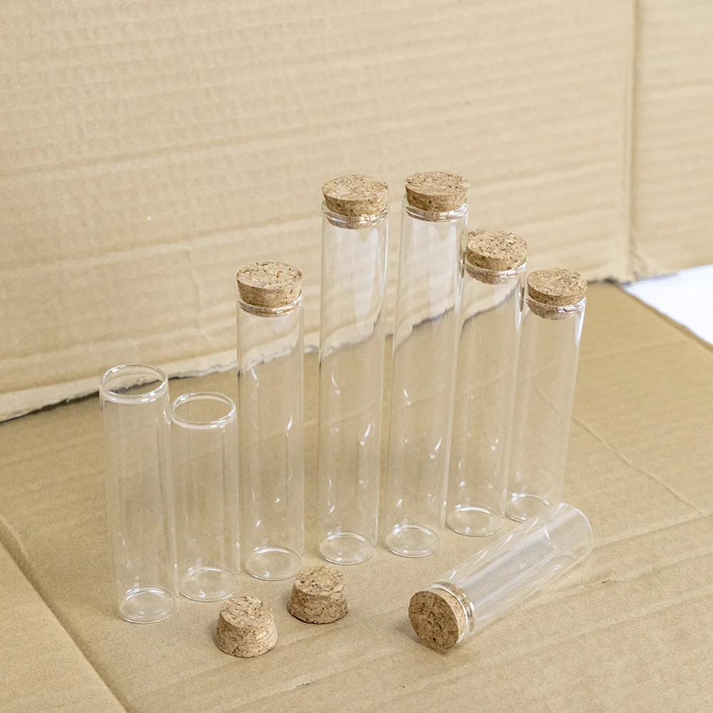 

40ml 50ml 60ml 80ml Glass Bottles Customized Wedding Present Hyaline Vitreous Crafts Refillable Cosmetics Vials 50Pcs