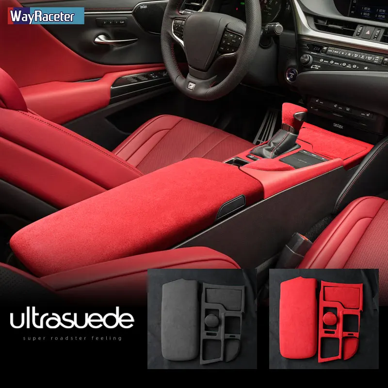 

Ultrasuede Wrap Car Interior Gear Shift Knob Console Armrest Box Panel Trim Sticker Cover For Lexus ES 2022 350 250 300h 2018-On
