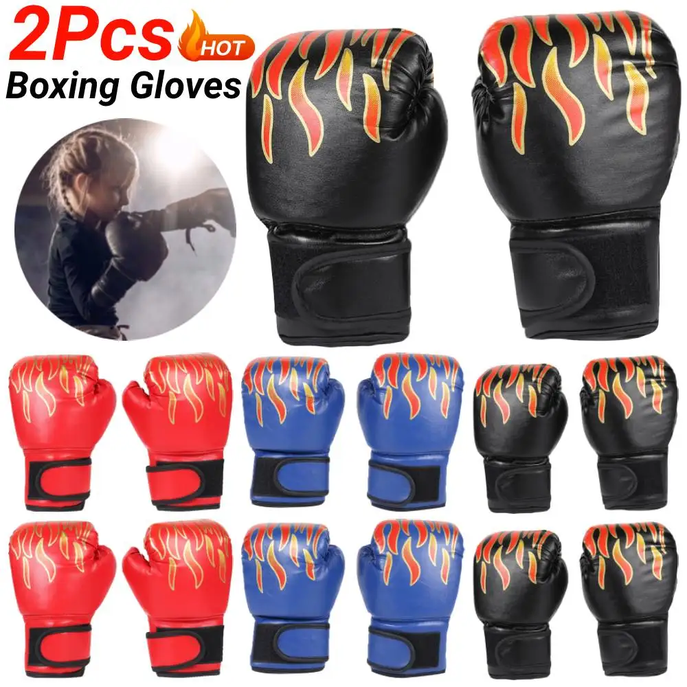 3/2/1Pair Kids Boxing Gloves Punching Mitts Karate Kickboxing Gloves Professional Sanda Muay Thai Fighting Gloves for Boys Girls