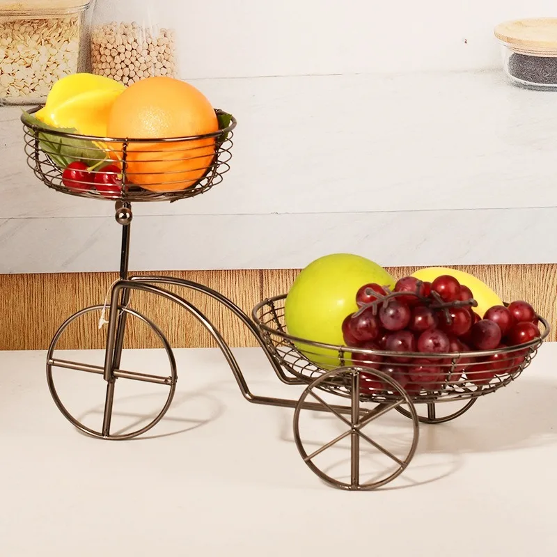 

Кованая корзина с фруктами в скандинавском стиле, креативная кухонная корзина для хранения в гостиной, домашняя корзина с фруктами, тарелка с фруктами
