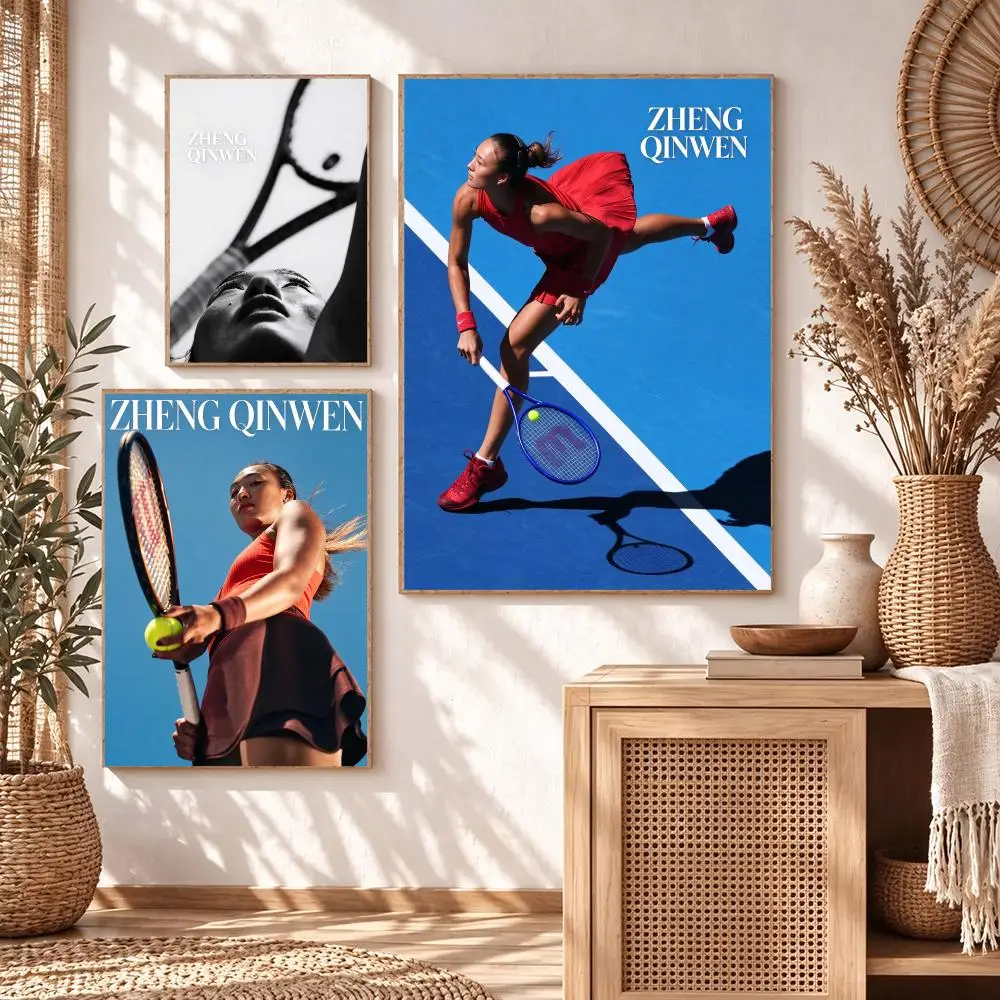 athlete Qinwen Zheng Poster Poster HD Printing Cozy Warm Style Home Decor Suitable for Living Room Bedroom Gift