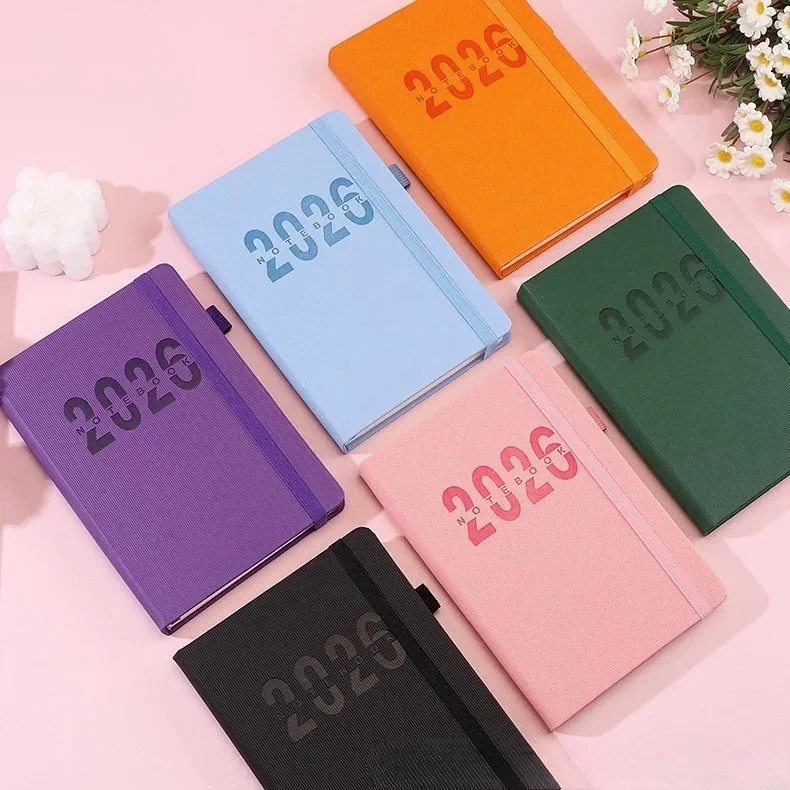 2026 Schedule Book A5 English Notepad Loose-leaf Notebook Office Efficiency Handbook Calendar Stationery School Supplies