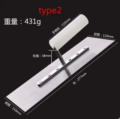 2pc High quality Plastering Finishing steel gray knife plastic Handle Construction Trowel Tool